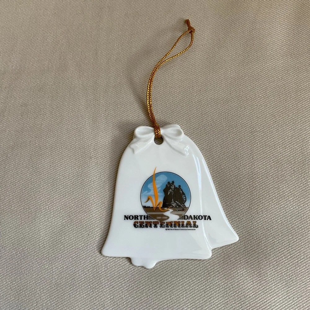 Vintage 1989 North Dakota 100 Year Centennial Anniversary Ornament